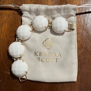 Kendra Scott White and Gold Statement Bracelet
